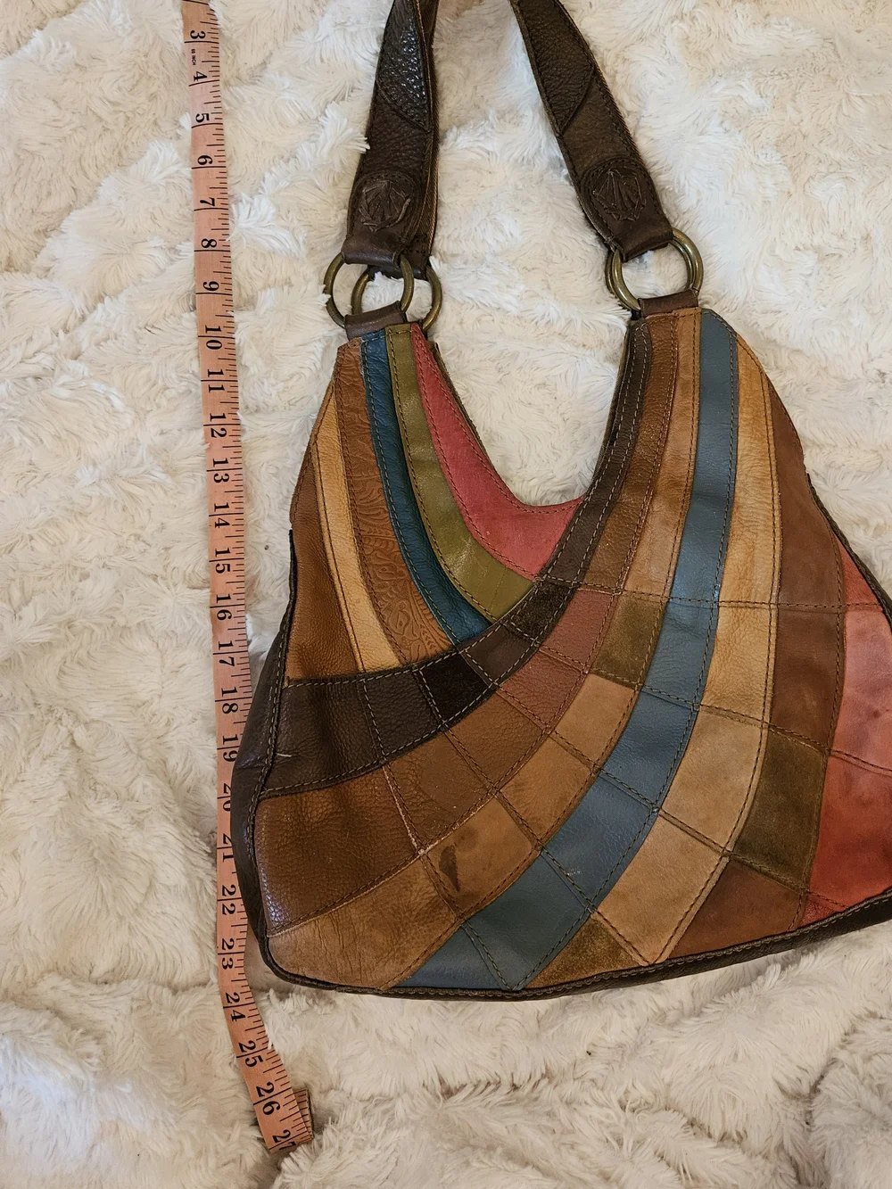 Vintage✨️Lucky Brand Slouchy Patchwork Hobo Bag